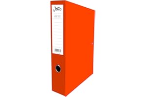 JOTIE Box File with Lock Spring Ring Pull & Catch Glossy Finish 75mm Spine Ideal Document Organiser for Office School Paperwork Storage Foolscap Box Files