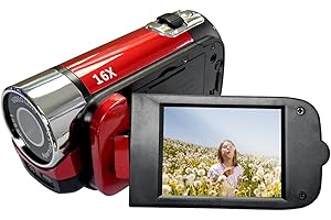 Camnoon Videocamera Digitale Portatile 1080P ad Alta Definizione Videocamera DV 16MP Schermo LCD da 2,7 Pollici Zoom Digitale 16X Batteria incorporata