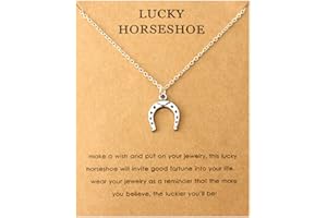 Crownofribbons Collana Lucky Horseshoe Donne et Ragazze, Ciondolo Portafortuna, Gioiello piratore