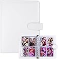 A5 Kpop Photocard Binder with 30 Pack 4-Pocket Pages, 6 Ring Album with 240 Card Slots - PU Leather Cover with Magnetic Closure