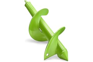 JKKLCC Auger Drill Bit for Planting Bulbs Seedlings,10x30cm Bulb Planting Auger,Widened Auger Spiral Drill Bit,Garden Hole Digger for Planting, Fence Post Repair,Bulb Planter Tool,Green