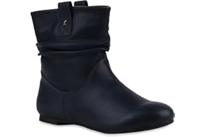 stiefelparadies Damen Stiefeletten Schlupfstiefel Flandell
