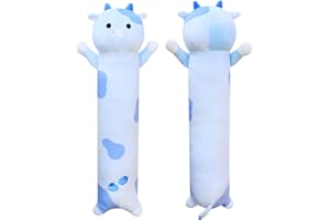 Desdfcer Long Blueberry Cow Plush Body Pillow, 57CM Long Stuffed Animals Soft Long Plushie, Kawaii Plush Long Pillow Stuffed Toys for Kids Birthday Valentines Day Gifts