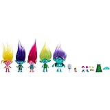 Trolls 3 - Tutti Insieme - Set Migliori Amici, playset della serie con 5 bambole e 2 mini personaggi, bambola della Regina Po
