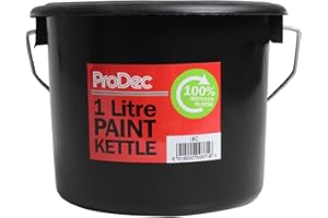 ProDec 1 litre 100% Recycled Plastic Paint Kettle for Decanting Paint, Varnish, Wood Treatments from Larger Cans and Mixing Wallpaper Paste, Ideal for Working On Ladders and Platforms