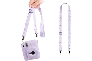 VOVMOEYA Cinghia per Fotocamera per Bambini, Tracolla Fotocamera per Bambini, Cordino Fotocamera Bambini per Fujifilm Instax Mini Sony ZV-E10 ZV-1 ZV-1F Canon R50 M50 Nikon DSLR - Viola