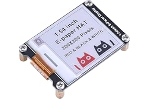 SeenGreat 1.54 Inch E-Ink Display Three Color E-Paper Screen for Raspberry Pi/Arduino/Jetson Nano/STM32 200x200 Pixels Red Black White SPI Interface