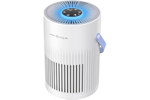 Jafända Luftreiniger mit HEPA Luftfilter, Luftreiniger Allergiker mit Griff, HEPA Filter gegen Staub Pollen Tierhaare Gerüche Air Purifier mit Aromatherapie für Schlafzimmer 7-farbiges Licht 20dB