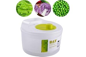 SESOANGER Salad Spinner Large | Lettuce Spinner | Easy Salad Spinner | Vegetable Spinner Dryer | Salad Spinner Small | Large Salad Spinner | Salad Dryer | Salad Drainer Spinner | Double Layer Capacity Dryer