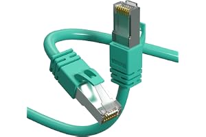 iVoltaa Ethernet Cable CAT6A Cable Dual Shielded (SF/UTP), 100% Copper, Professional Series - 10 Gbps LAN Network/High Speed Internet Cable, 550MHZ - 2 feet (0.6 m)