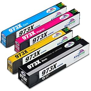 Kingway 973X Ink Cartridges for HP 973X Inks Cartridge L0S07AE Compatible with HP PageWide Pro 