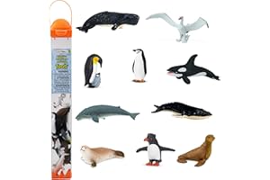 SAFARI LTD. 10 Figuras en Miniatura de la Antártida 3.8cm | Figuras Miniatura del Ártico | No Tóxico y Libres de BPA | Adecuados para Edades de 3+ | Safari Ltd