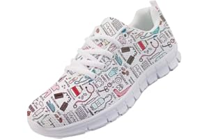 chaqlin Femmes & Hommes Baskets Chaussures de Course sous-Marin Animal Requin Loup Motif Sport Sneaker Mode À Lacets Baskets pour Garçon Filles Bleu