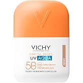 Vichy, UV Aqua Hydrating Fluid SPF50 Hydrating Fresh Medium Tone 50ml | Cool moisturizing face fluid with medium tone and UV