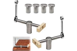 JREHUIG 2 sztuki warsztatowego imadła, akcesoria zaciskowe, 4 sztuki elementów mocujących, imadło, ławka do strugania, otwór 20 mm do drewna, klips na biurko, szybkie mocowanie