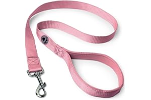 iGadgitz Home U7157 Guinzaglio per Cani Imbottito, Guinzaglio Cane con Maniglia Imbottita -Rosa -100cm (1m)