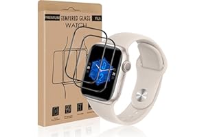 wsky 2 Stück Schutzfolie für Panzerglas für Apple Watch Series 7/8/9 45mm Folie, Hohe Auflösung Apple Watch 9 45mm Panzer Schutz Glas, Schutzglas Keine Blasen Series 7/8 45mm Displayschutzfolie