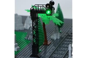 TEDDOO Baustein Eisenbahn Track LED Signalleuchte Intelligente Geeignet für Bahnhof Schiene und Straße Kit Kleine Partikel Bausteine Licht Beleuchtung Kit Block Geschenke Kompatibel mit Lego