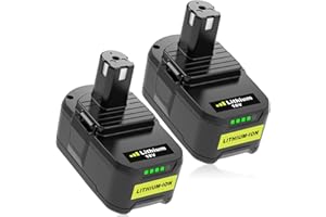 IBANTI 2X 18V 5,5Ah Zamiennik dla Ryobi Bateria RB18L50 RB18L40 RB18L25 RB18L15 RB18L13 P108 P107 P122 P104 P105 P102 P103 ze wskaźnikiem LED