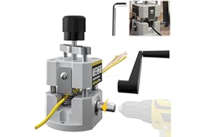 WLIHAHANCP Macchina Spellacavi Elettrici Professionale, Spelacavi Elettrica Manuale, Pinza Spelafili Elettrico Manovella da 0.2 a 2.54 cm, Strumento Spellafili, per Riciclaggio dei Rifiuti di Rame Riciclare Filo