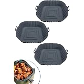 Buffer 3 Adet Isıya Dayanıklı Yıkanılabilir Silikon Fırın ve Airfryer Kare Pişirme Matı, 20 cm TYC00738668670