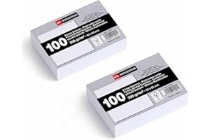 Miquelrius - Fichas de cartulina 200 g/m², Tarjetas de estudio y preparación para oposiciones, Pack 200 fichas lisas para notas, Tamaño 95 x 65 mm, Flashcards, Material escolar y de oficina