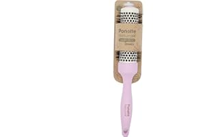 PONETTE NATURAL - Cepillo Térmico Redondo ECO de Aluminio con Revestimiento Cerámico de 34mm de Diámetro Color Rosa, Fabricado con Fibra Natural de Trigo, 100% Reciclable, Marca Española