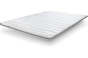 SonnoMATTRESS Topper Vissoft Aloe Vera Basic 90x180x3cm – Acolchado con Espuma Memory Foam y Fibra Suave, Tejido Aloe Vera Transpirable y Antialérgico, Mejora el Confort y alarga la Vida del colchón