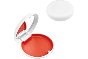 Ainkou Retainer Case with Mirror, Slim Magnetic Closure Partial Denture Dental Aligner Case Retainer Storage Liner Orthodontic Box Compatible with Invisalign Trays Braces - White