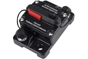 DC12 V-42 V wodoodporny wyłącznik automatyczny ręczny resetowanie 50 A-300 A samochodowy stereo audio, morski, łódź, rower, wbudowany bezpiecznik, ulepszona wersja (250 A)