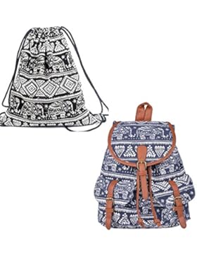 Leefrei casual Canvas Damen Herren Rucksack Daypack Backpacks Freizeitrucksack Schulrucksack Schultasche