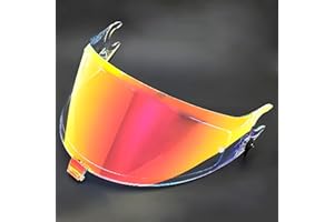 XYJTC Motorrad Motorradhelmschild for Shark Spartan GT, Gesichtsschutz, Ersatzzubehör, Helmvisier, Kratzfeste, farbige Motorradhelmgläser, C, Rot(A Aurora Red)