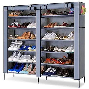 PAffy Steel Portable Multi Utility Shoe Rack, 12 Shelf, Multi-Color