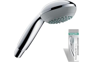 hansgrohe Crometta 85 - ducha de mano, alcachofa de ducha con 2 tipos de chorro, cabezal de ducha redondo (⌀ 85 mm), con sistema antical, cromo, 28562000