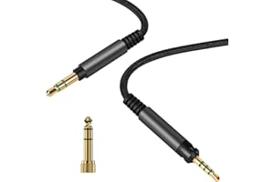Linkidea Audiokabel für Sennheiser HD 620S/599/ 598SR/579/569/ 560S/ 559/558/550/505/400 PRO Kopfhörer, 2,5 mm auf 3,5 mm Ersatz-Aux-Kabel (170cm)
