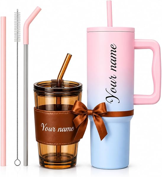 COMFYPOT Stainless Steel Tumbler with Lid & Straw, 100% Leakproof Tumblers with Handle, Drink Sipper for Office,Gym & Outdoors 1200ml Tumbler