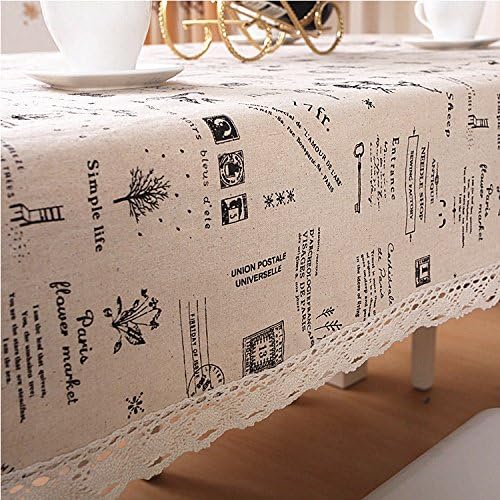 Taboeoe Lace Printing, Table Cloth, European Style Coffee Shop, Table Cloth, Vintage Linen, Western Restaurant Table Cloth,Impression Paris,130*180