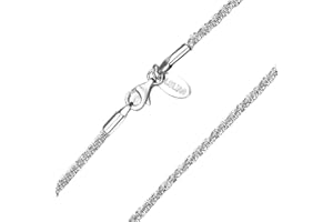 LOLIAS Srebrny łańcuszek damski ze srebra próby 925, bez wisiorka, łańcuszek damski, srebrny, długość 1,9 mm, dla kobiet i mężczyzn, błyszcząca biżuteria, prezent 40/45/50/55 cm