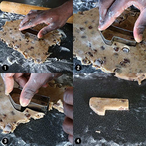 Kurtzy 9 Keksausstecher in Zahlenform aus Metall – Edelstahl-Ausstecherset der Zahlen 0 – 9. Perfekte Formen für das Backen von Keksen u. Dekoration von Kuchen, Glasur, Fondant und Zuckerkreationen - 5