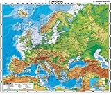  XXL 1,64 Meter - Original handgezeichnete Relief Europa-Karte - antireflex-entspiegelt laminiert
