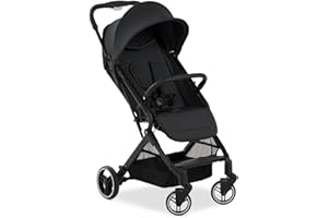 hauck Travel N Care Plus, Black - Reisebuggy für Kinder ab Geburt bis 22 kg mit Liegefunktion & Kopfposter - Leicht (7,2 kg) & Einhändig Faltbar - Selbststehend - UPF 50+ & Netzfenster