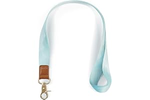 ‎INNOBETA INNObeta Schlüsselband, Umhängeband mit Metallring und Hohe Qualität Leder, Ideal für Handy, Schlüssel, Zweiseitiger Druck in Voller Farbe- Wasserfall