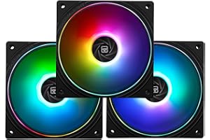 Thermalright TL-S12-S Ventilador de CPU de 120 mm Case Fan ARGB, conector PWM de 4 pines, ventilador de ordenador silencioso con rodamiento S-FDB, hasta 1500 rpm (Pack de 3)