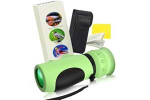 Raisand Telescopio Monoculare per Bambini, Cannocchiale Bambini Monoculare Portatile In Gomma, Monocolo Bambini con Ingrandimento 8-12x per Ragazzi e Ragazze dai 3 ai 12 Anni (verde)