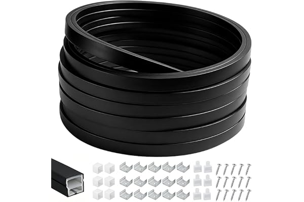 XPJBKC 6 m skena för LED-remsor, flexibel LED-profil, komplett med ändkåpor, klämmor och fästskruvar, flexibel silikon IP67-klass, kan skäras till storlek, enhetligt ljus