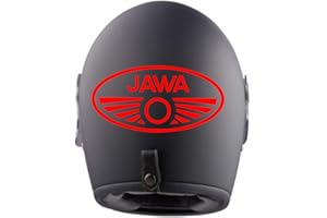 myrockshirt 2X Jawa Logo Helmaufkleber Aufkleber für Motorrad Bike Roller Mofa Sticker Decal Tuningaufkleber