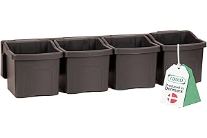 raaco Cup Set 1 Panel Organizador de Herramientas para Pared con 4 Contenedores, 10,7 x 40,7 x 9 cm. Peso: 0,29 kg, Capacidad 12 kg. Estantería Ideal para Organizar pequeñas herramientas o accesorios.