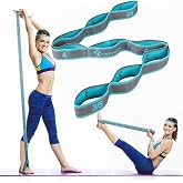 Aputue Esnek Bant, 9 Halkalı Yoga Bandı, Fizik Tedavi, Pilates, Dans ve Jimnastik i&ccedil;in Esneme Bandı, Yoga Strap