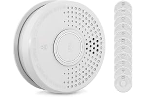 SHD Rauchmelder Set wechselbare Batterien (12x) - DIN EN14604 Geprüft & BSI-Zertifiziert, Brandmelder mit Stummschaltung & Selbsttest Funktion, Rauchmelder Magnethalter geeignet, Feuermelder