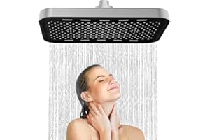 JINYOMFLY Soffione Doccia Grande Rettangolare, 36CM Soffione per Doccia Grande a Pioggia, Cipolla per Doccia Grande Alta Pressione